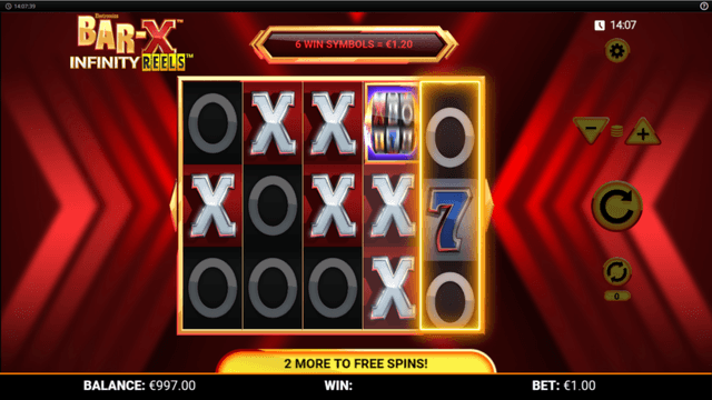 Bar-X Infinity Reels Gameplay Screenshot